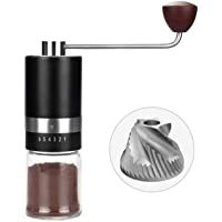 Los mejores  - Molinillo de café manual- molinillo cónico de acero inoxidable- portátil- manivela de mano- molinillo de granos de café…